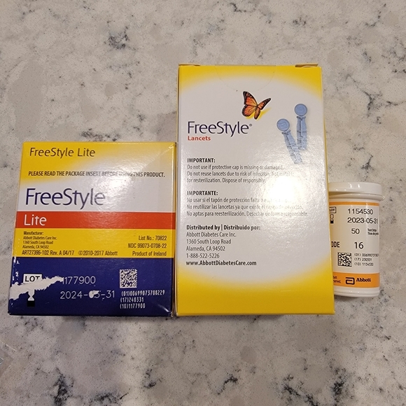 Abbott Other Freestyle Lite Diabetic Test Strips 0 Lancets 100 Nib